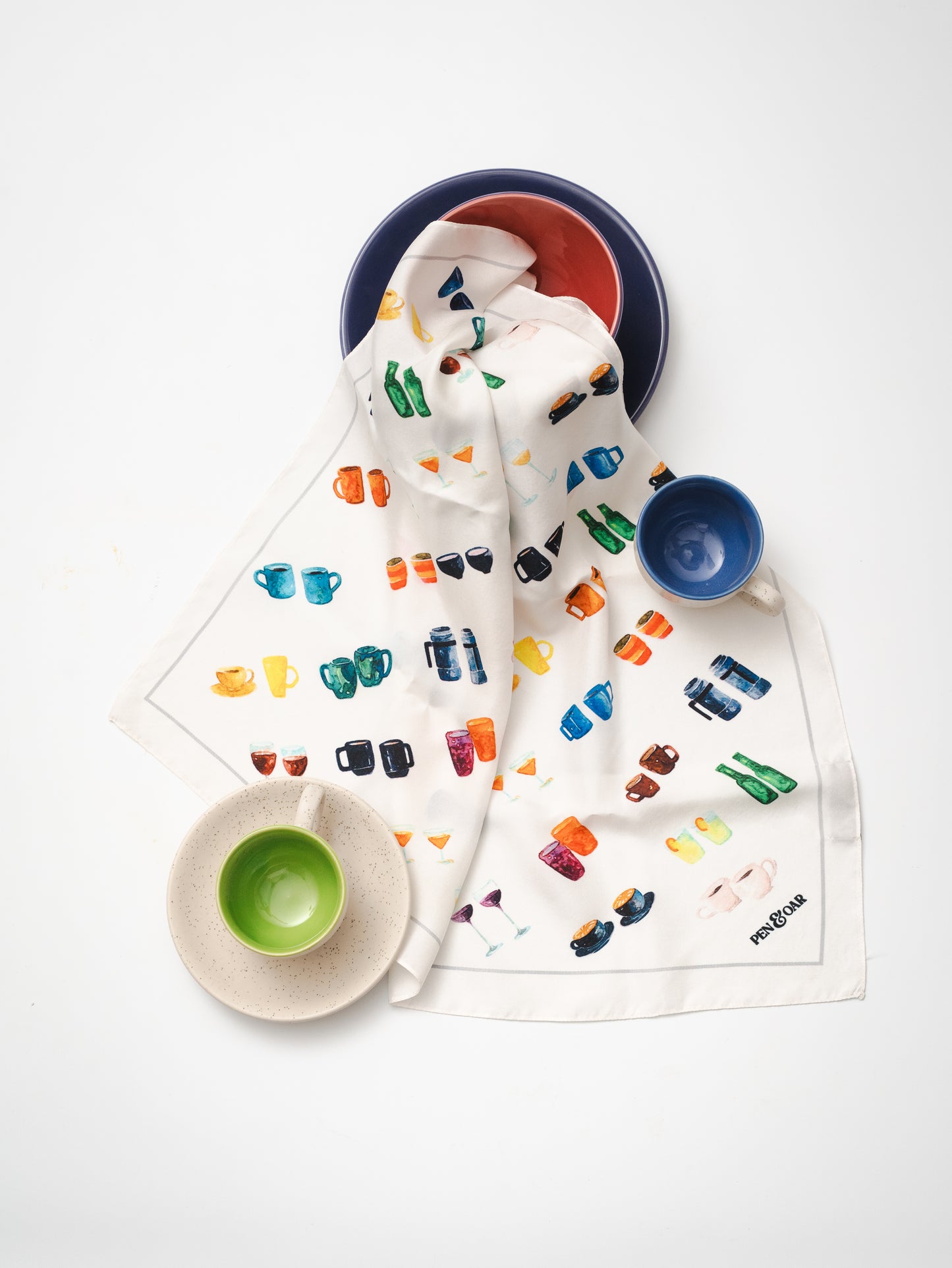 Morning Conversation Starters Silk Scarf