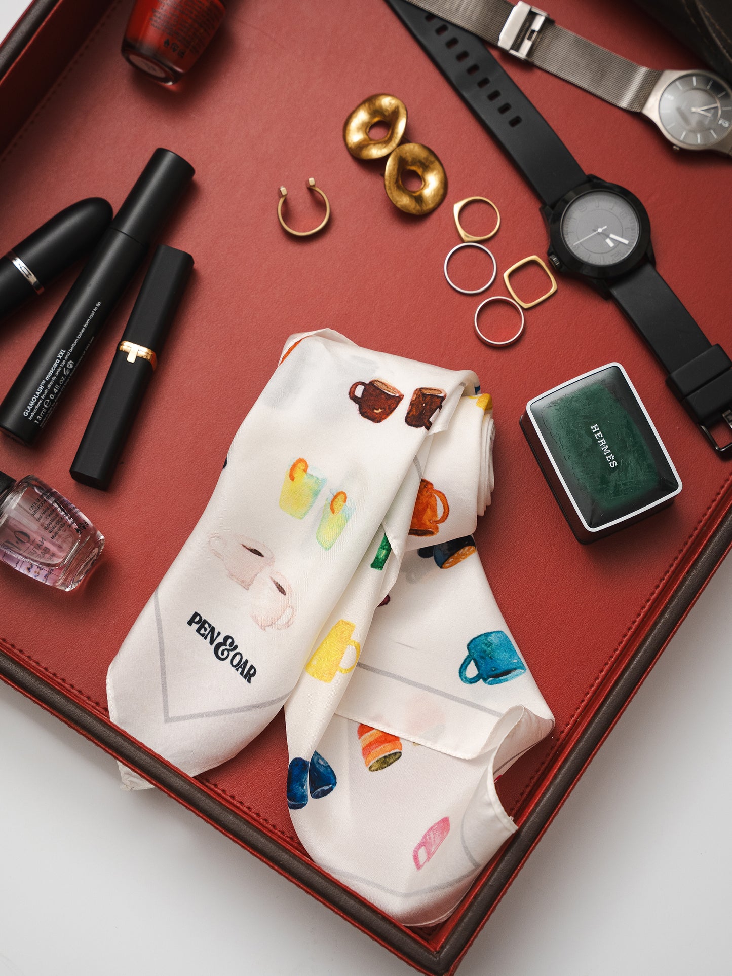 Morning Conversation Starters Silk Scarf