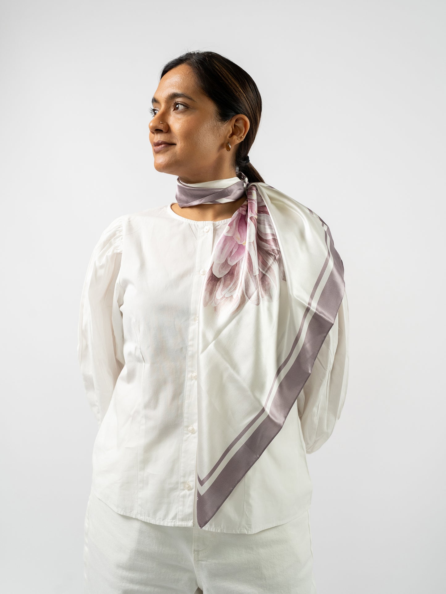 With Oneself Silk Scarf