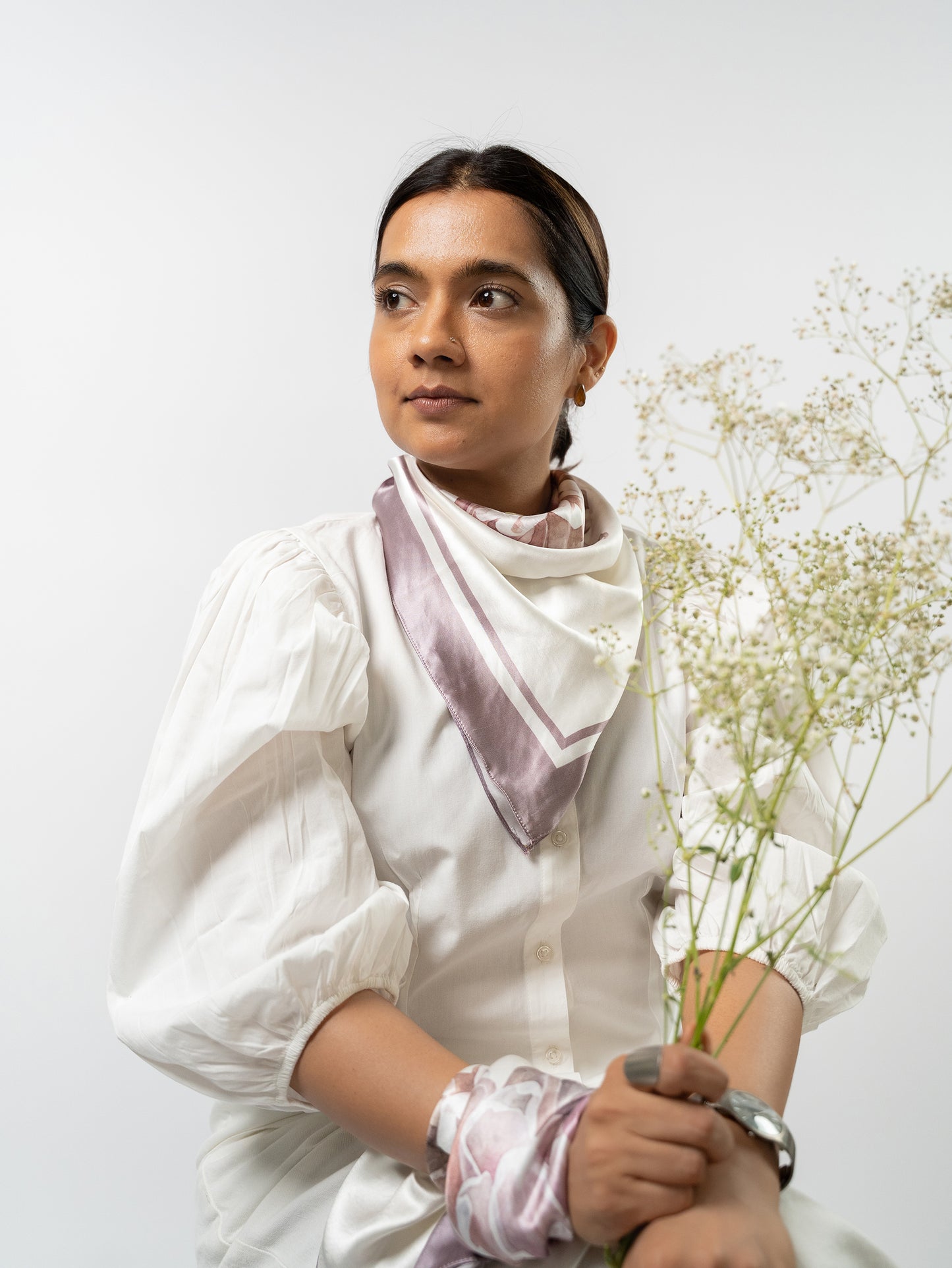 With Oneself Silk Scarf