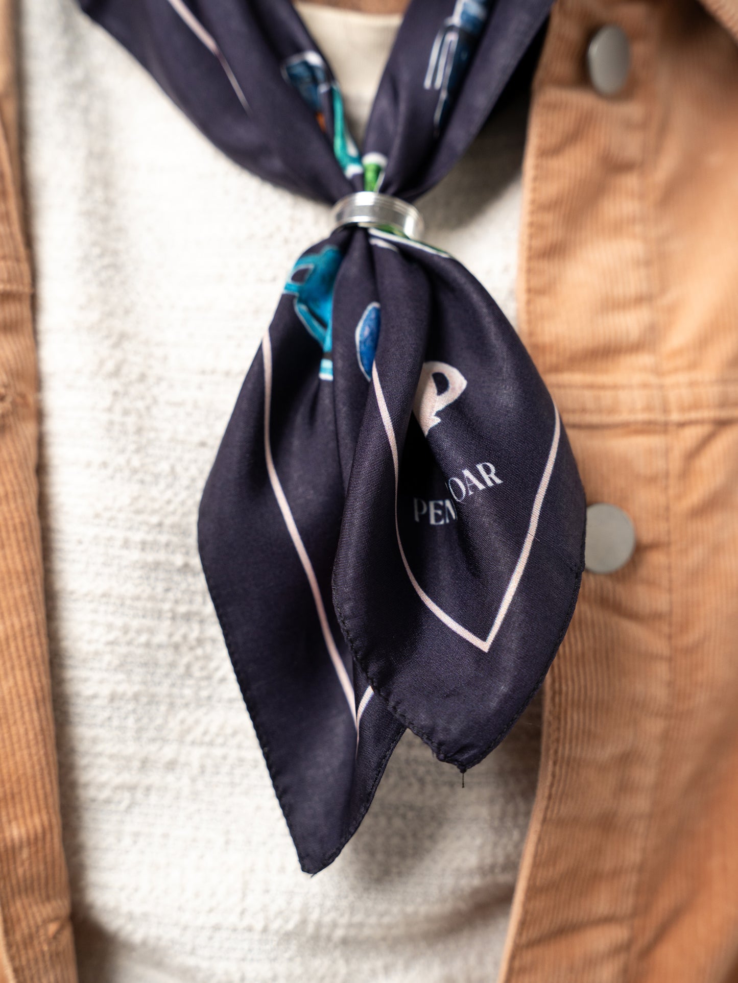 Midnight Conversation Starters Silk Scarf