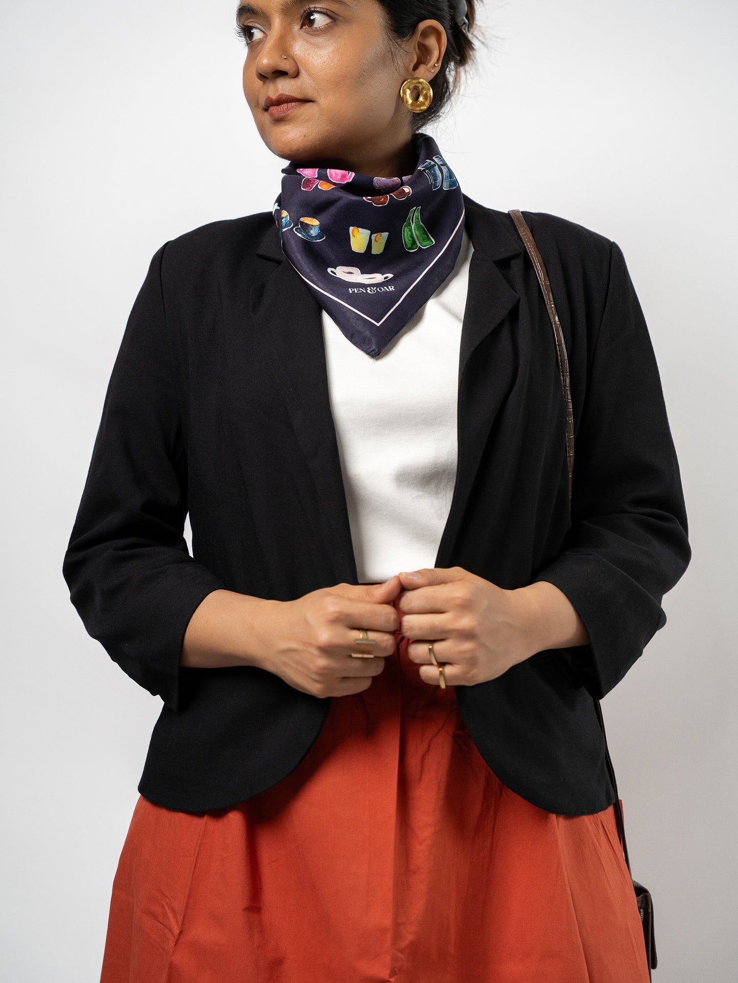 Midnight Conversation Starters Silk Scarf