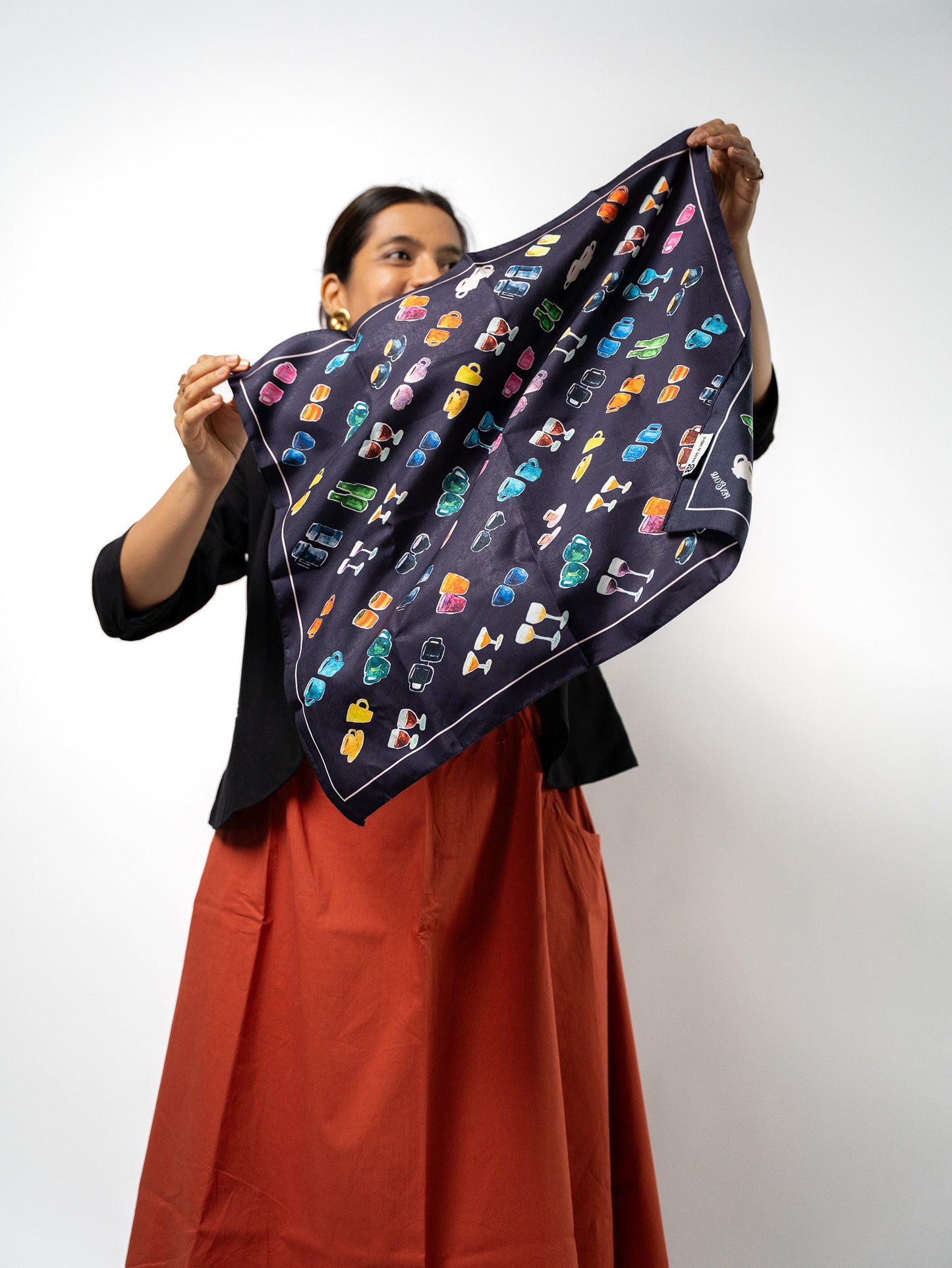 Midnight Conversation Starters Silk Scarf