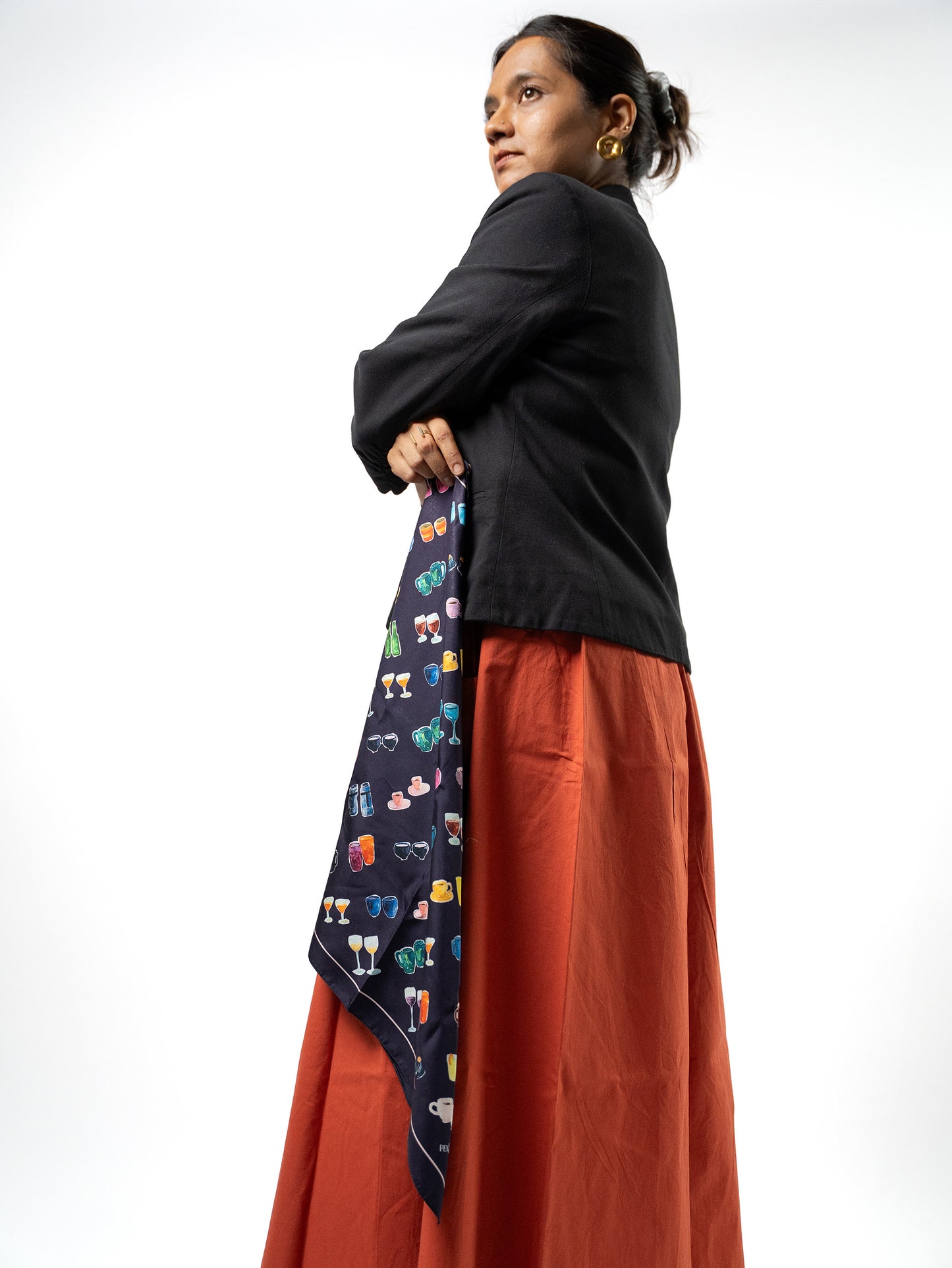 Midnight Conversation Starters Silk Scarf